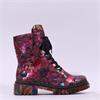 Rieker Laced Ankle Boot With Side Zip - Floral Multi
